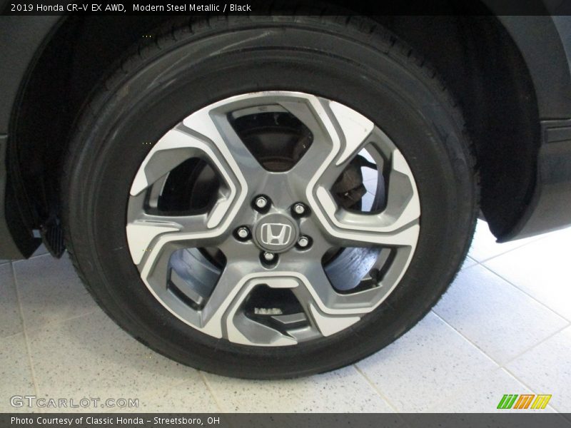 Modern Steel Metallic / Black 2019 Honda CR-V EX AWD