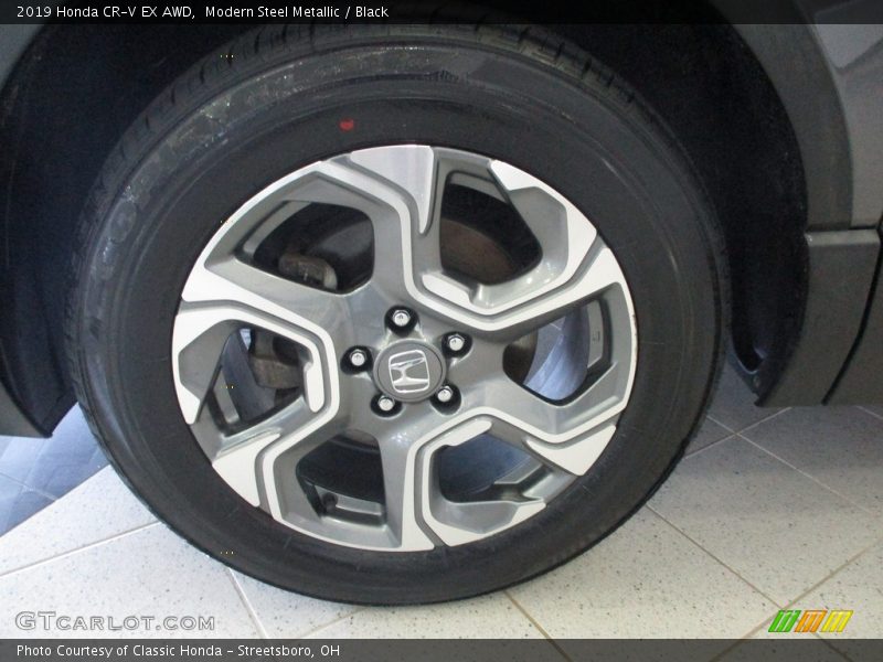 Modern Steel Metallic / Black 2019 Honda CR-V EX AWD