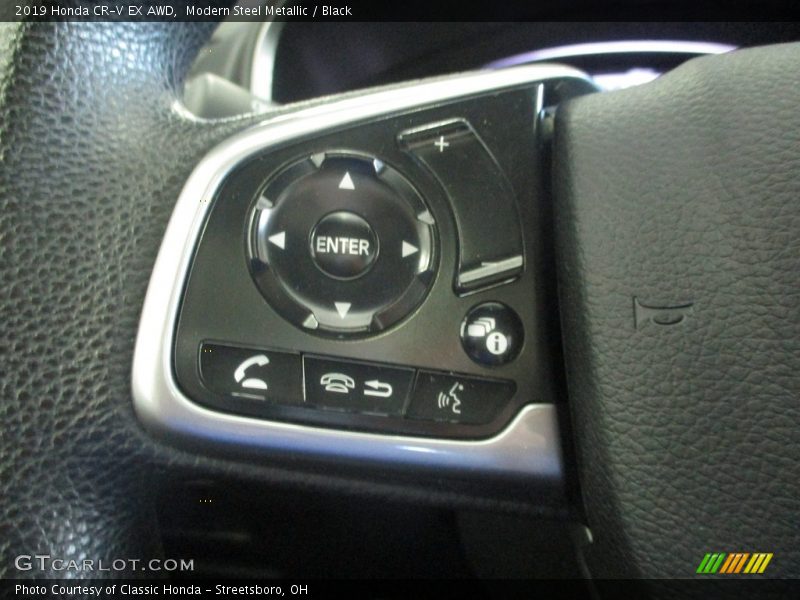 Modern Steel Metallic / Black 2019 Honda CR-V EX AWD