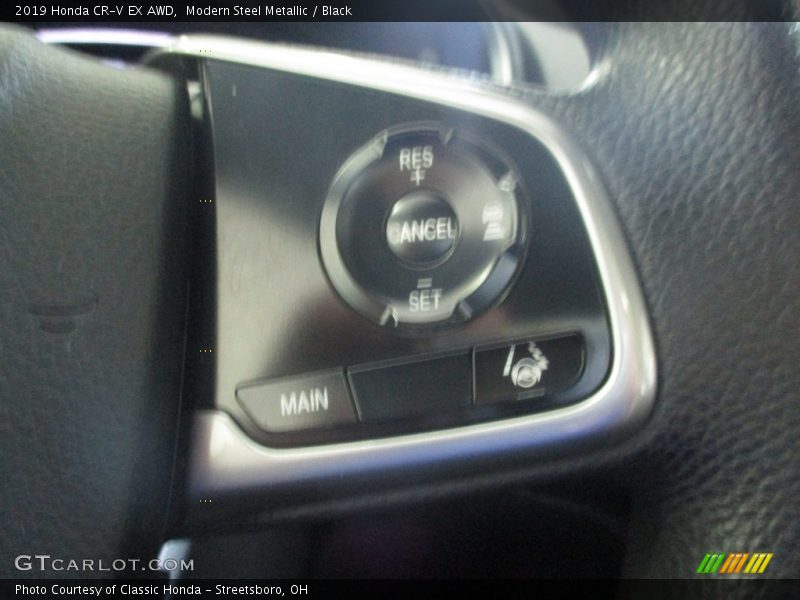 Modern Steel Metallic / Black 2019 Honda CR-V EX AWD