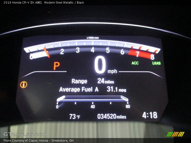 Modern Steel Metallic / Black 2019 Honda CR-V EX AWD