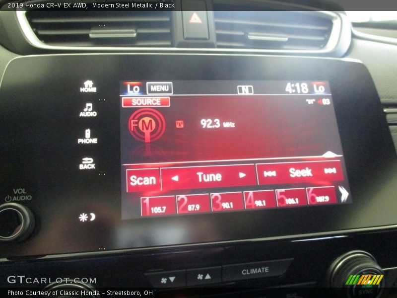 Modern Steel Metallic / Black 2019 Honda CR-V EX AWD