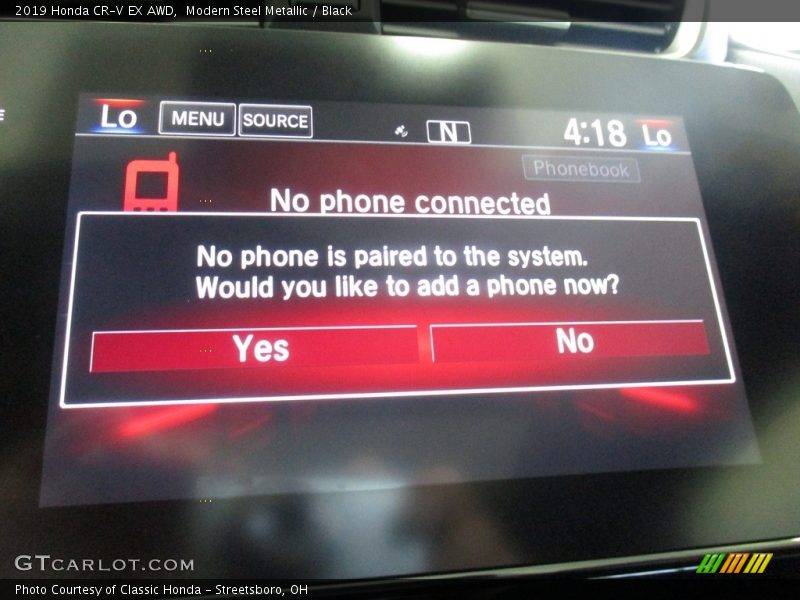 Modern Steel Metallic / Black 2019 Honda CR-V EX AWD