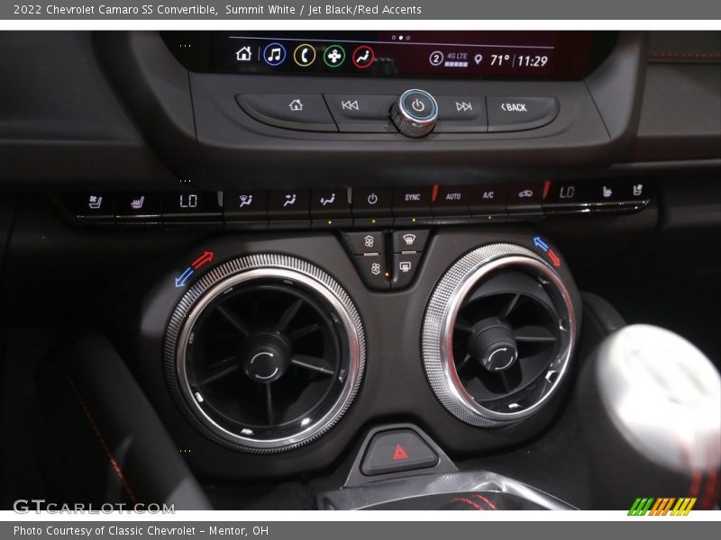 Controls of 2022 Camaro SS Convertible