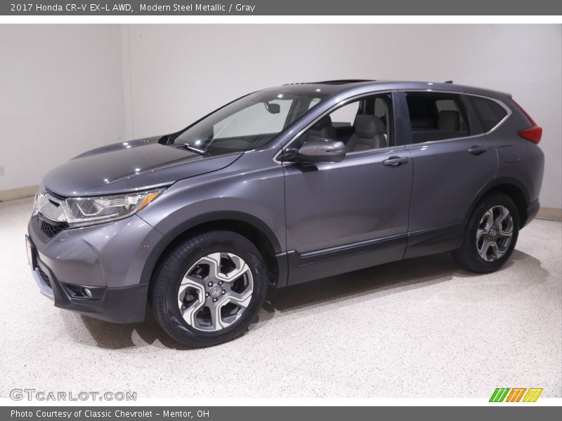 Modern Steel Metallic / Gray 2017 Honda CR-V EX-L AWD