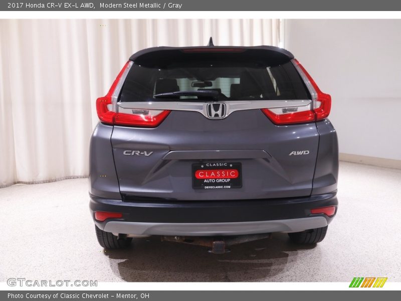 Modern Steel Metallic / Gray 2017 Honda CR-V EX-L AWD