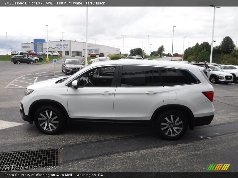 Platinum White Pearl / Black 2021 Honda Pilot EX-L AWD