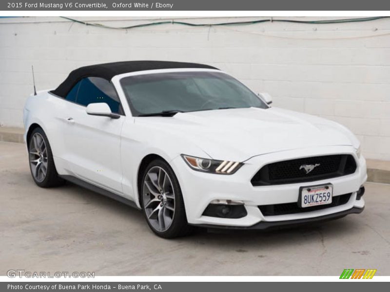 Oxford White / Ebony 2015 Ford Mustang V6 Convertible
