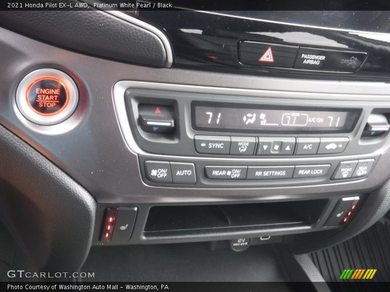 Platinum White Pearl / Black 2021 Honda Pilot EX-L AWD