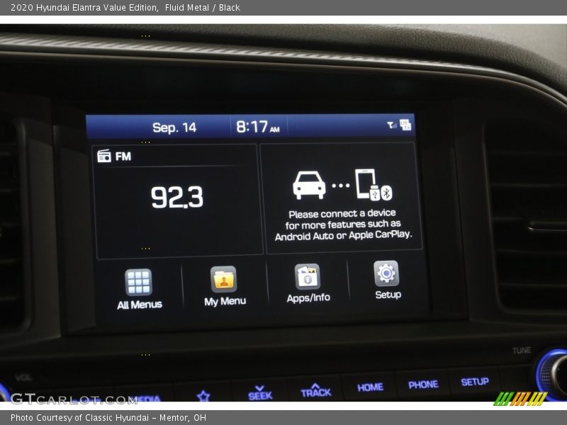 Fluid Metal / Black 2020 Hyundai Elantra Value Edition