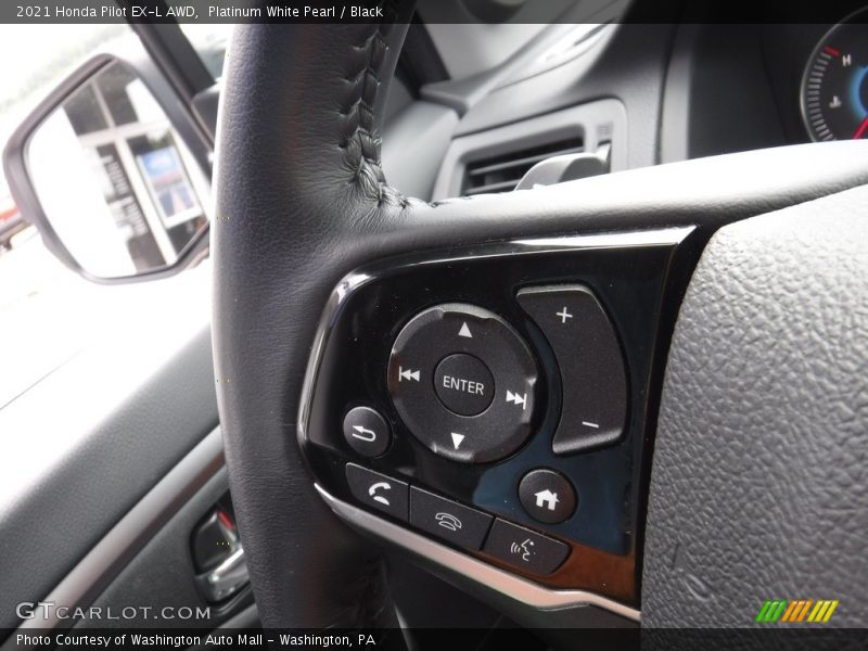 Platinum White Pearl / Black 2021 Honda Pilot EX-L AWD