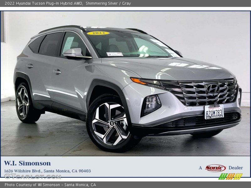 Shimmering Silver / Gray 2022 Hyundai Tucson Plug-In Hybrid AWD