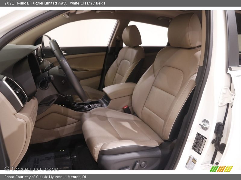 White Cream / Beige 2021 Hyundai Tucson Limited AWD