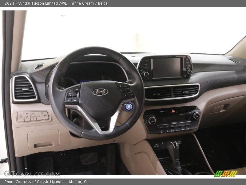 White Cream / Beige 2021 Hyundai Tucson Limited AWD