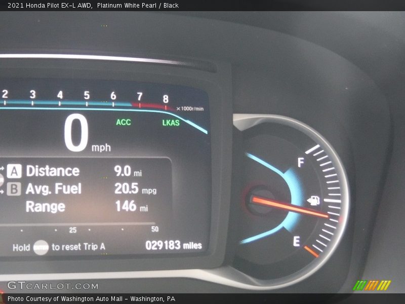 Platinum White Pearl / Black 2021 Honda Pilot EX-L AWD