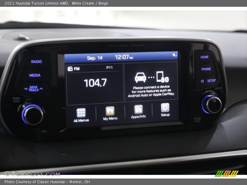 White Cream / Beige 2021 Hyundai Tucson Limited AWD