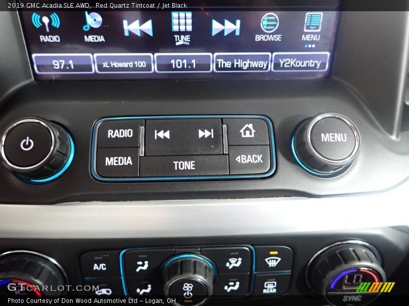 Red Quartz Tintcoat / Jet Black 2019 GMC Acadia SLE AWD