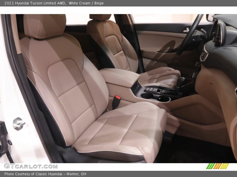 White Cream / Beige 2021 Hyundai Tucson Limited AWD