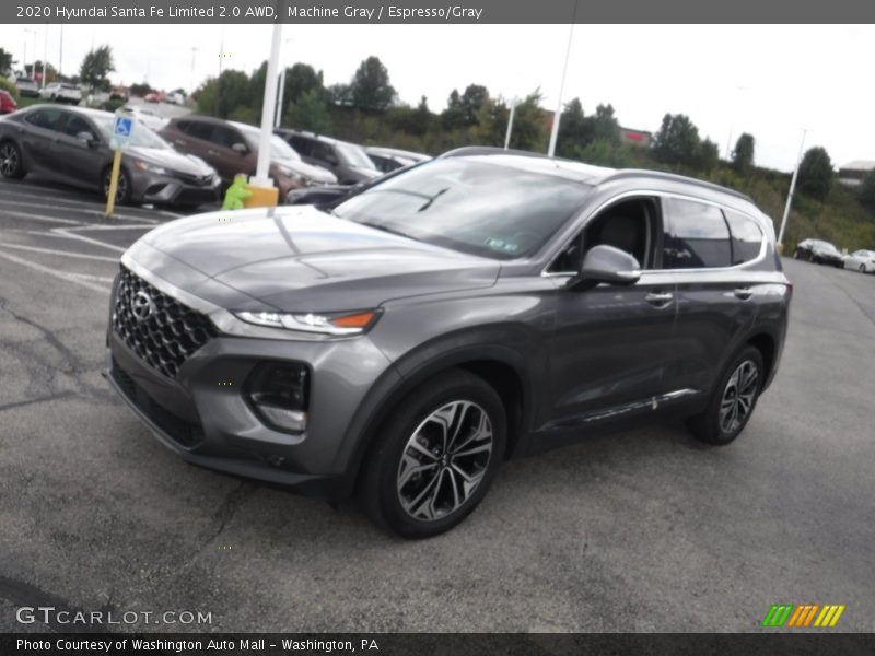 Machine Gray / Espresso/Gray 2020 Hyundai Santa Fe Limited 2.0 AWD