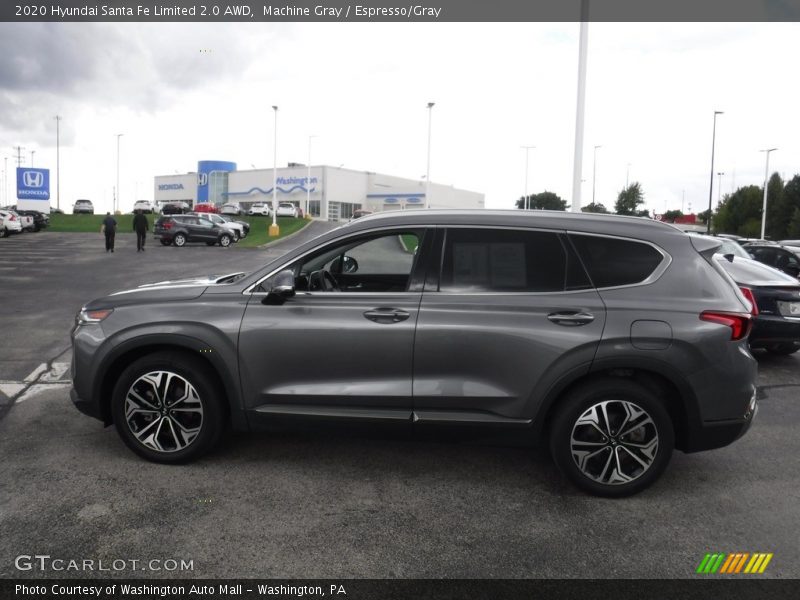 Machine Gray / Espresso/Gray 2020 Hyundai Santa Fe Limited 2.0 AWD