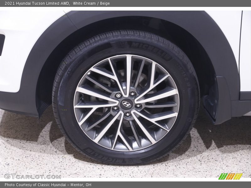 White Cream / Beige 2021 Hyundai Tucson Limited AWD