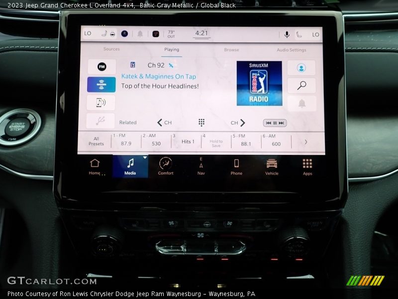 Baltic Gray Metallic / Global Black 2023 Jeep Grand Cherokee L Overland 4x4