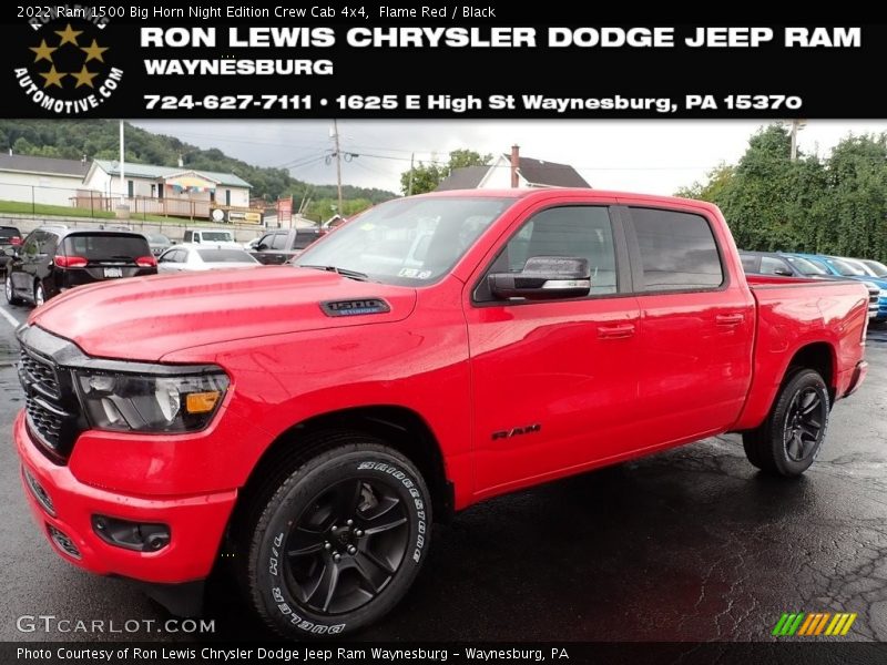 Flame Red / Black 2022 Ram 1500 Big Horn Night Edition Crew Cab 4x4