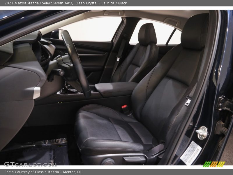 Deep Crystal Blue Mica / Black 2021 Mazda Mazda3 Select Sedan AWD