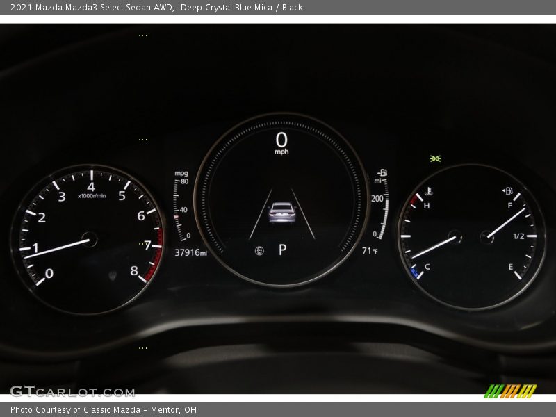 Deep Crystal Blue Mica / Black 2021 Mazda Mazda3 Select Sedan AWD