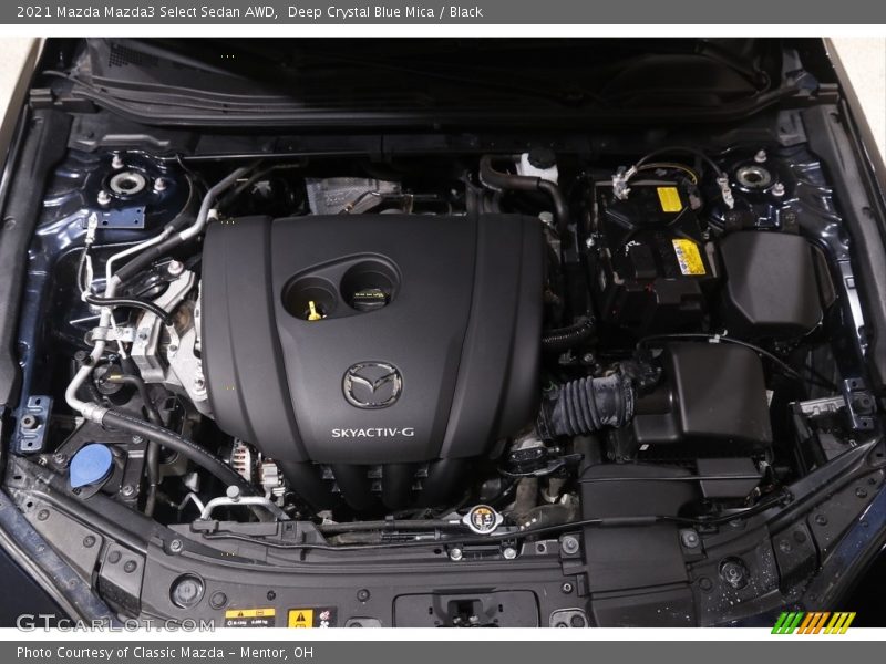Deep Crystal Blue Mica / Black 2021 Mazda Mazda3 Select Sedan AWD