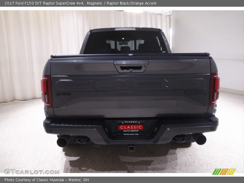 Magnetic / Raptor Black/Orange Accent 2017 Ford F150 SVT Raptor SuperCrew 4x4