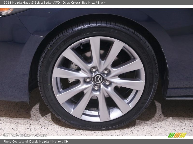 Deep Crystal Blue Mica / Black 2021 Mazda Mazda3 Select Sedan AWD