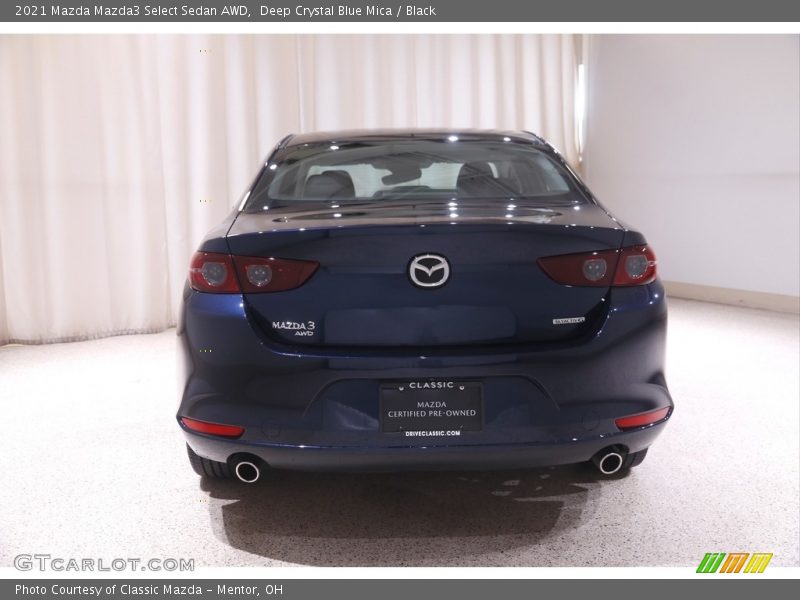 Deep Crystal Blue Mica / Black 2021 Mazda Mazda3 Select Sedan AWD