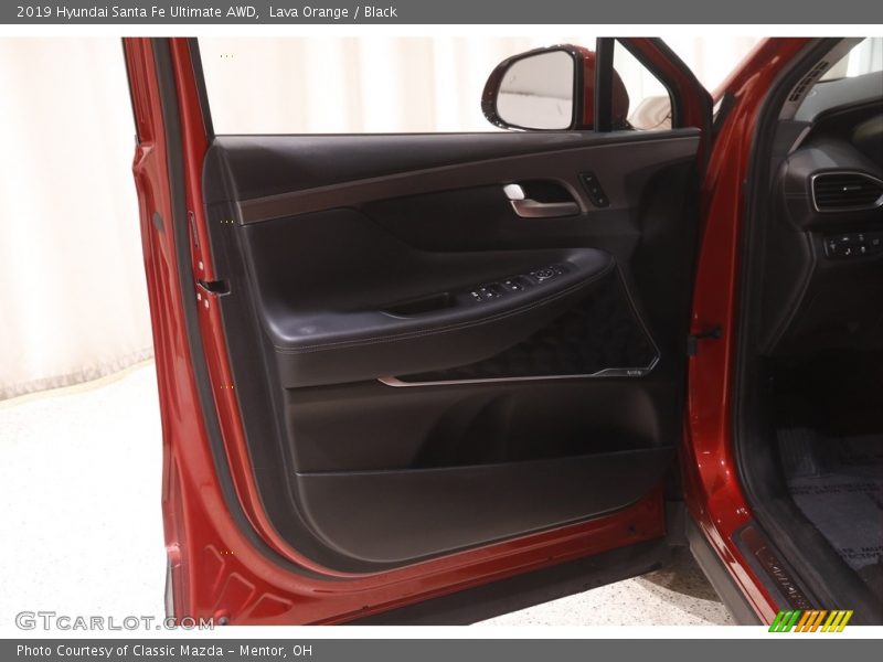 Lava Orange / Black 2019 Hyundai Santa Fe Ultimate AWD