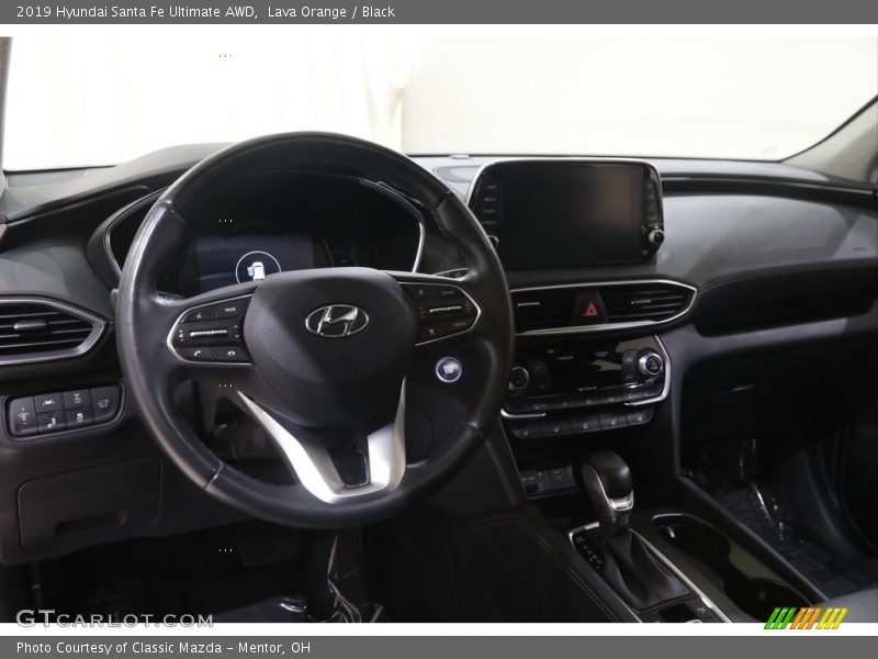 Lava Orange / Black 2019 Hyundai Santa Fe Ultimate AWD