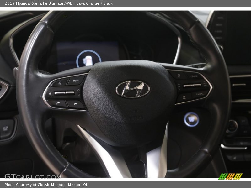 Lava Orange / Black 2019 Hyundai Santa Fe Ultimate AWD