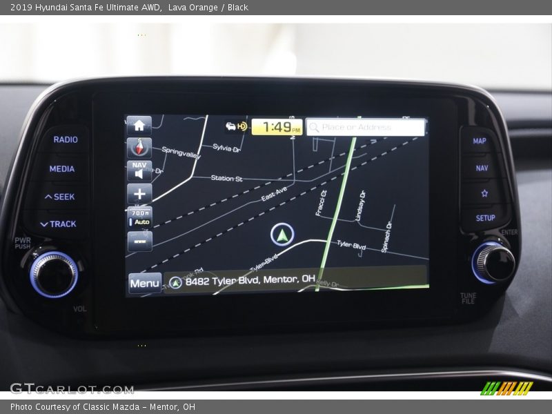 Lava Orange / Black 2019 Hyundai Santa Fe Ultimate AWD