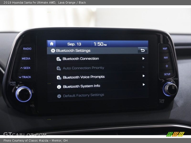 Lava Orange / Black 2019 Hyundai Santa Fe Ultimate AWD