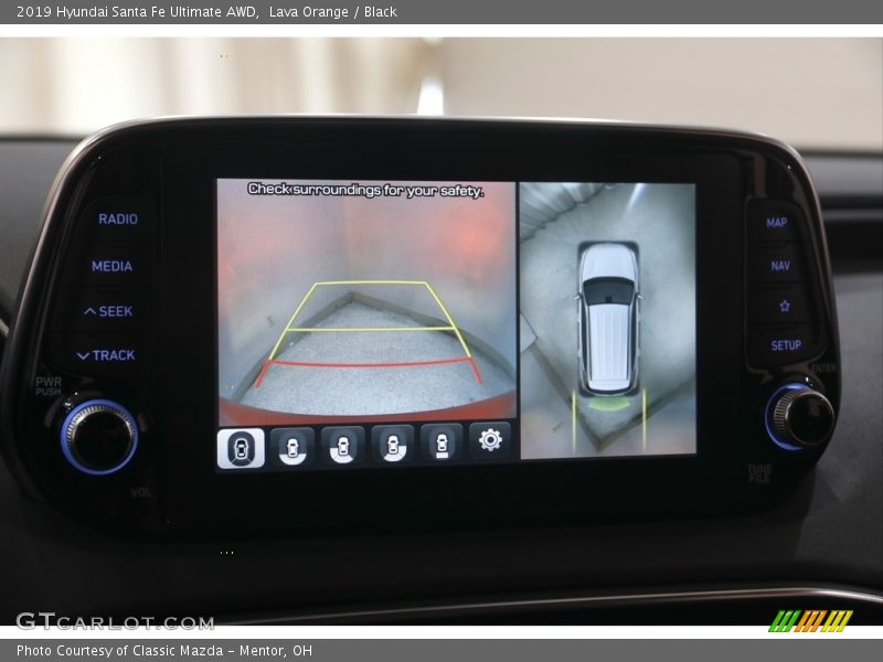 Lava Orange / Black 2019 Hyundai Santa Fe Ultimate AWD