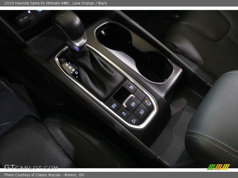 Lava Orange / Black 2019 Hyundai Santa Fe Ultimate AWD