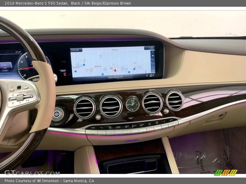 Black / Silk Beige/Espresso Brown 2019 Mercedes-Benz S 560 Sedan