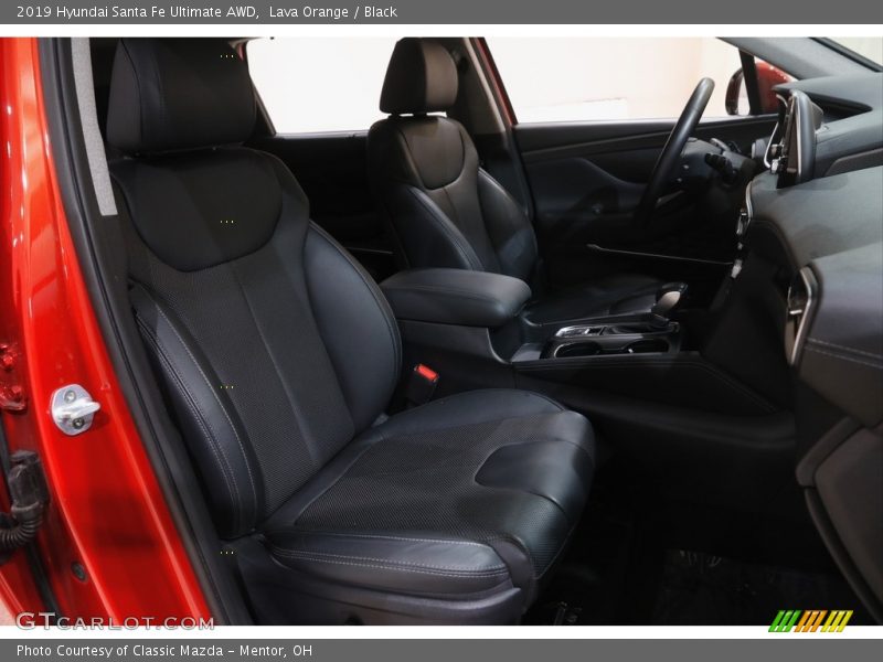 Lava Orange / Black 2019 Hyundai Santa Fe Ultimate AWD