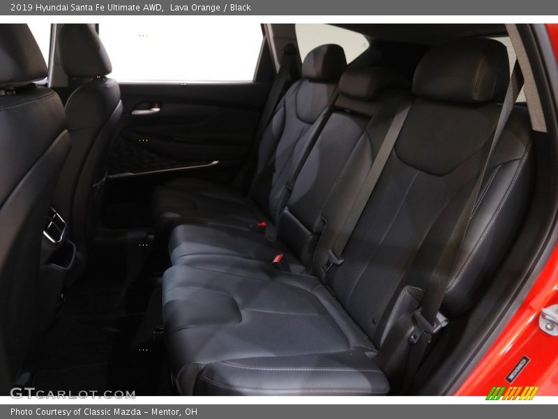 Lava Orange / Black 2019 Hyundai Santa Fe Ultimate AWD