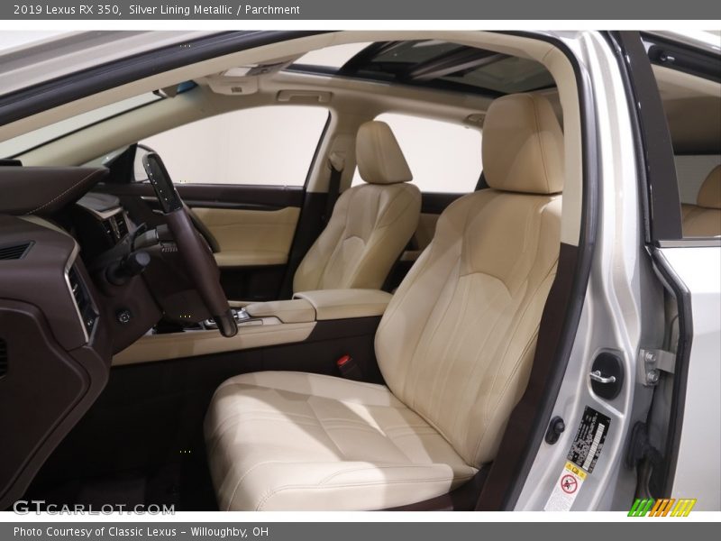 Front Seat of 2019 RX 350