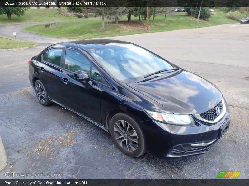 Crystal Black Pearl / Black 2013 Honda Civic EX Sedan