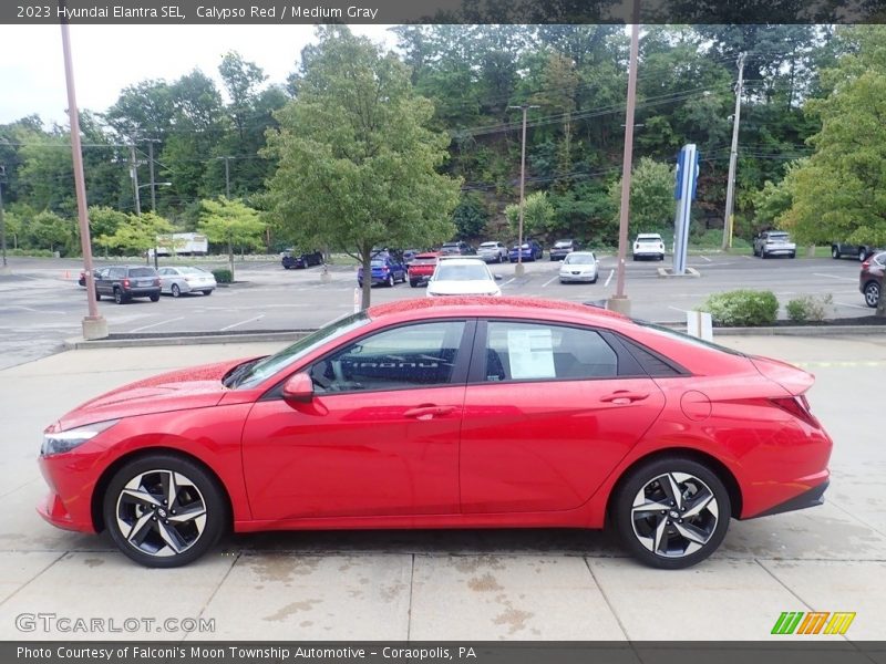 Calypso Red / Medium Gray 2023 Hyundai Elantra SEL