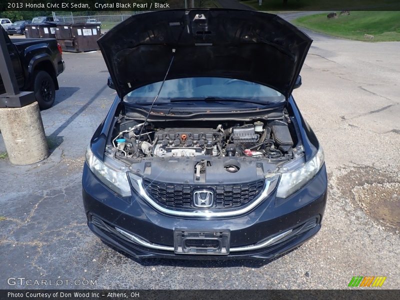 Crystal Black Pearl / Black 2013 Honda Civic EX Sedan