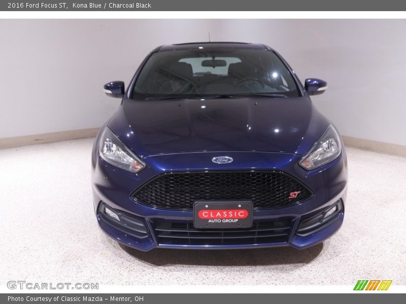 Kona Blue / Charcoal Black 2016 Ford Focus ST