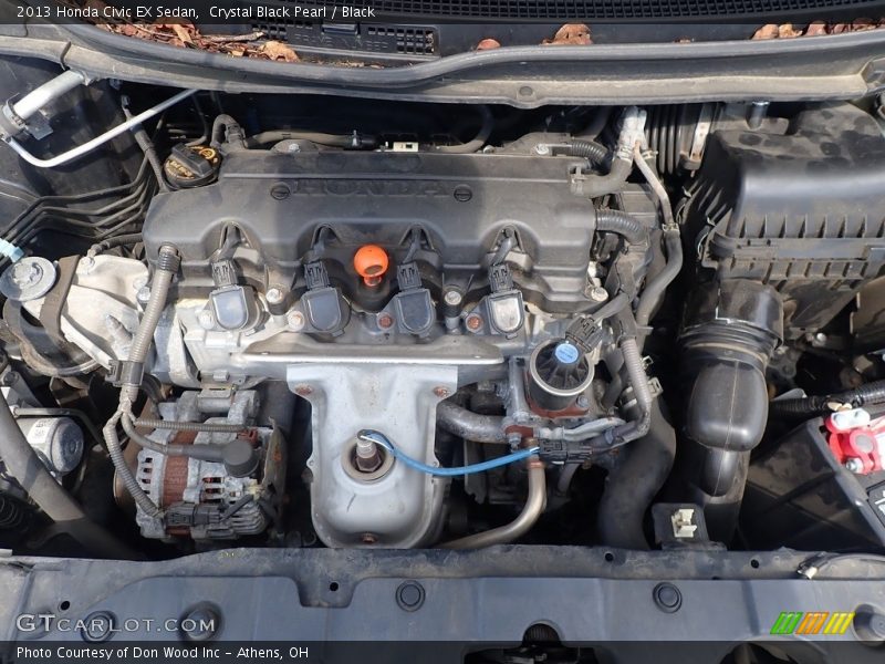 Crystal Black Pearl / Black 2013 Honda Civic EX Sedan