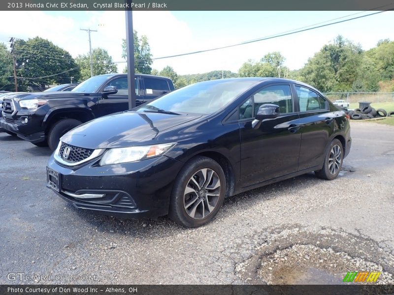Crystal Black Pearl / Black 2013 Honda Civic EX Sedan